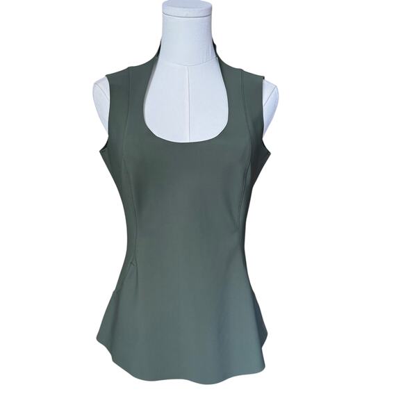 Maria Pinto M2057 New with Tag Top in Green Size M Sleeveless Side Pockets - Picture 1 of 12
